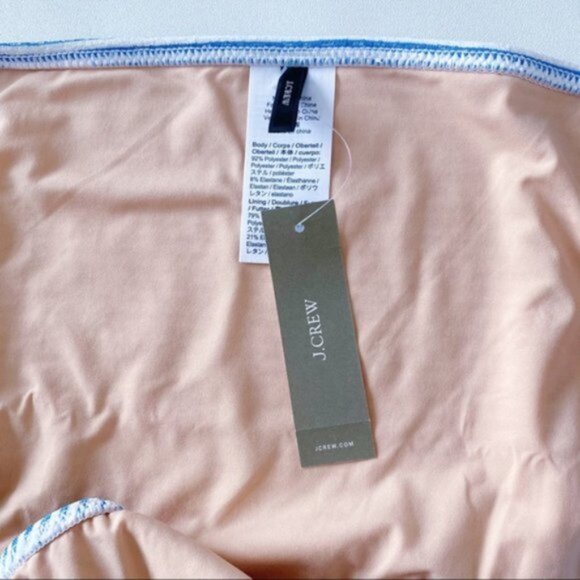 J. Crew | Side Tie Lowrider Bikini Bottom Faded Stripe Blue Preppy Nautical 3X - Picture 8 of 10